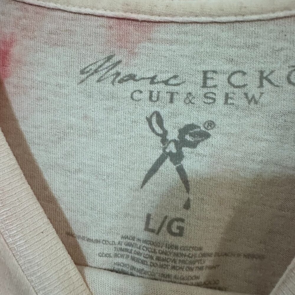 Marc Ecko Shirt Tie Dyed Cotton Red Tee T-shirt Size Large Statue of Liberty - Picture 4 of 5